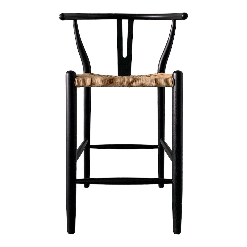 Ventana Counter Stool Black and Natural