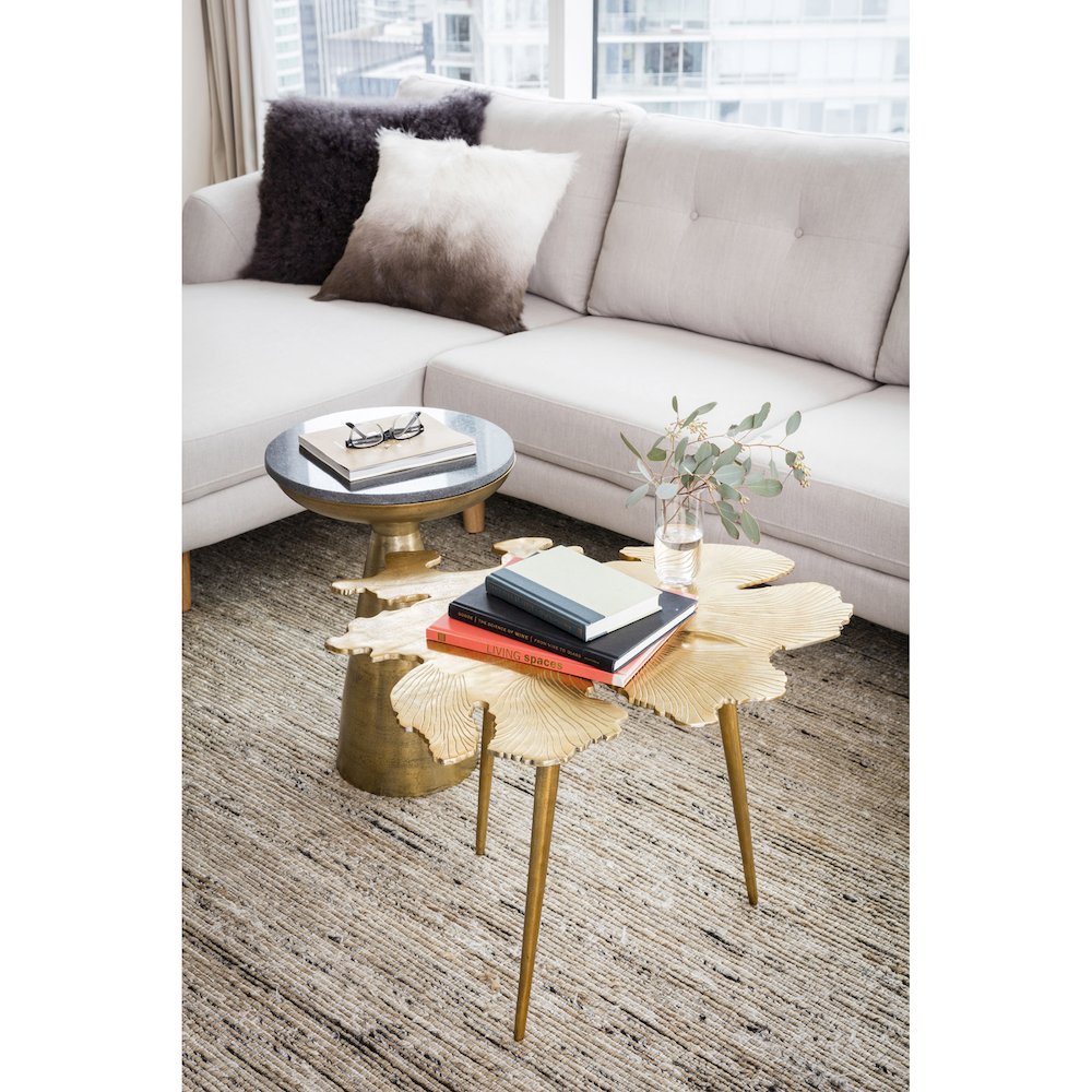 Font Side Table Brass