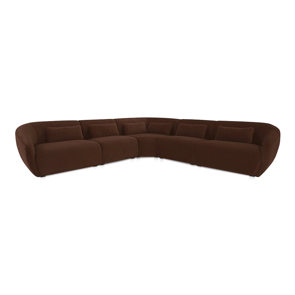 Amelia Classic L-Shaped Modular Left Sectional Chestnut