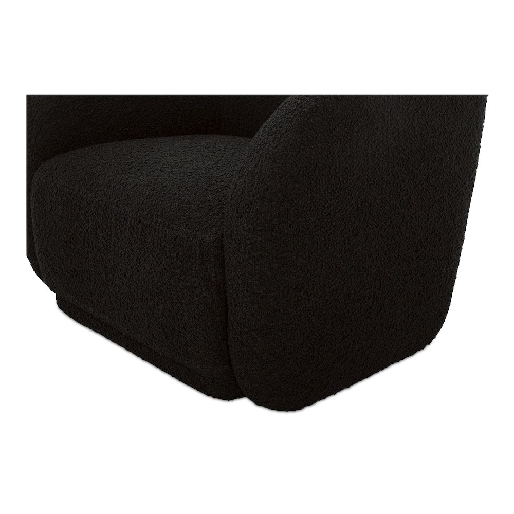 Faye Accent Chair Black Boucle