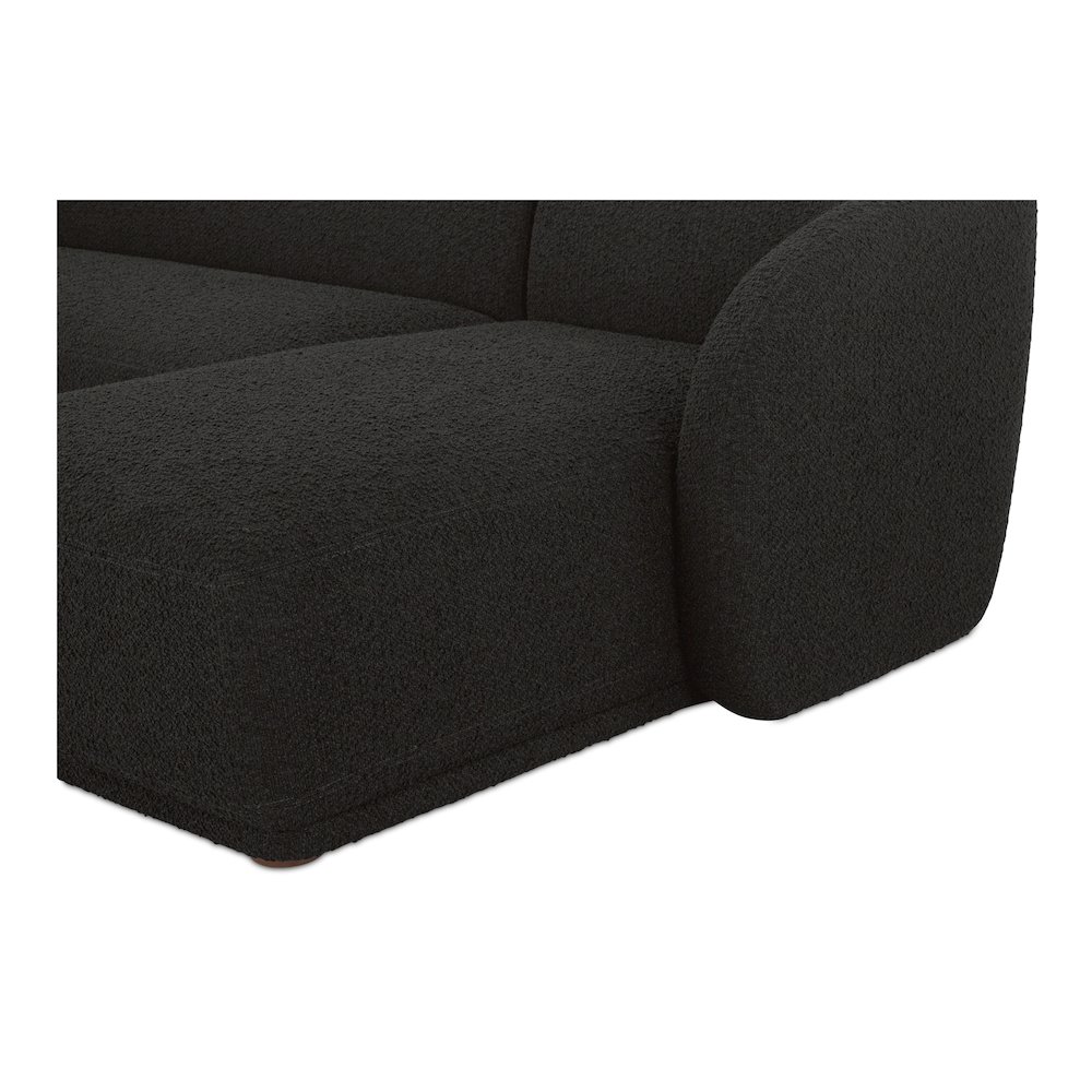 Faye Right Sectional Black Boucle