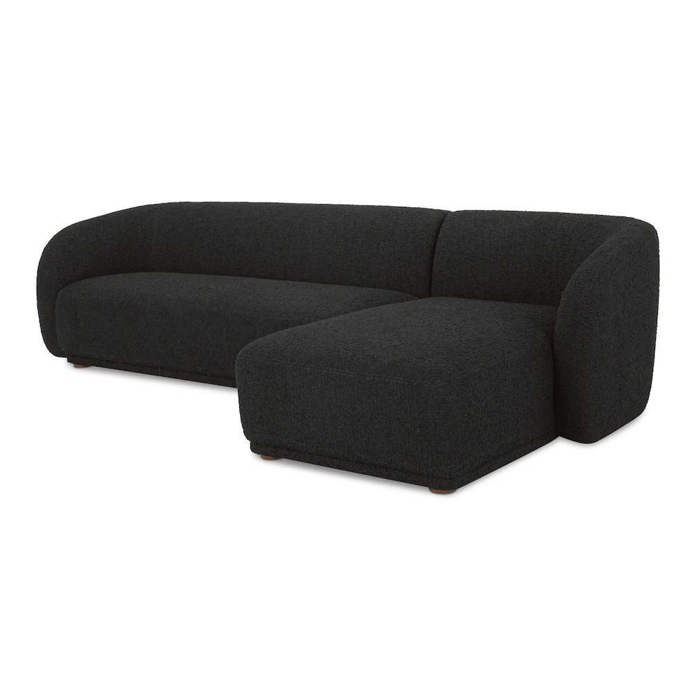 Faye Right Sectional Black Boucle