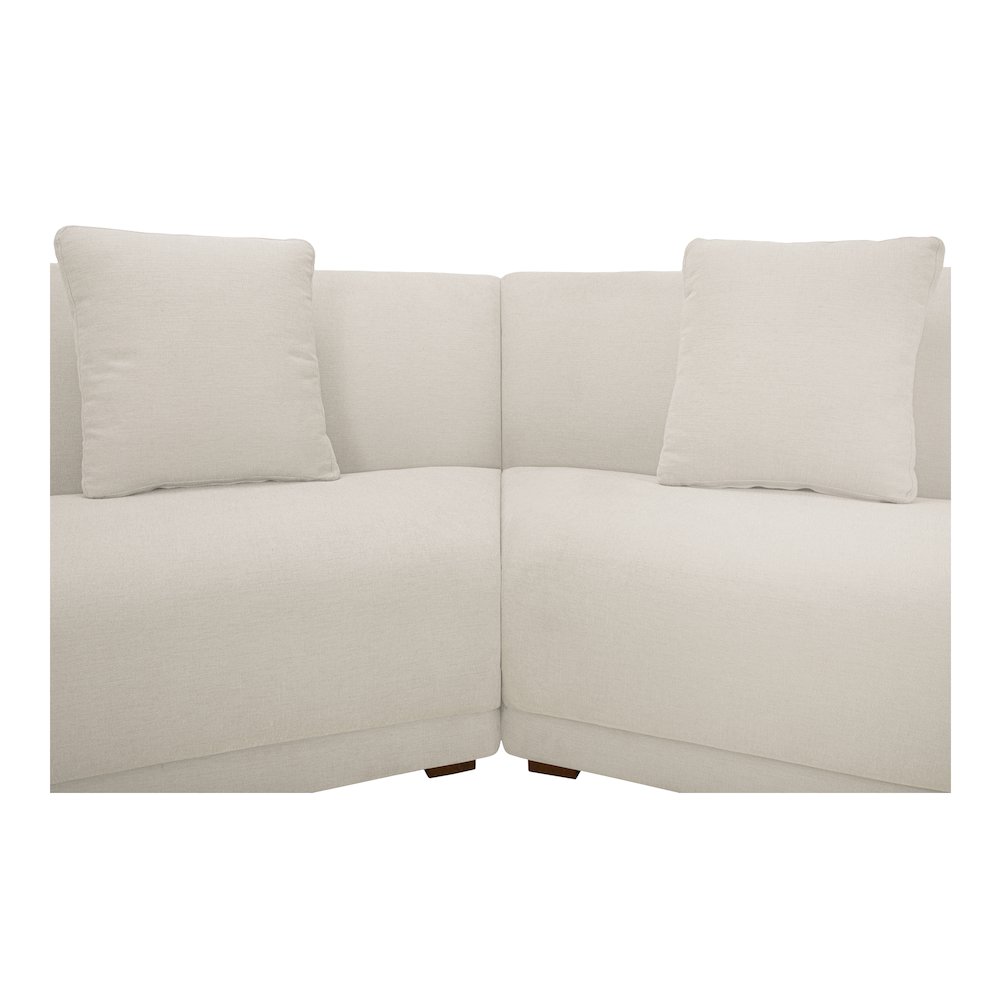 Fraser 3 Piece Modular Sectional with Slipper White