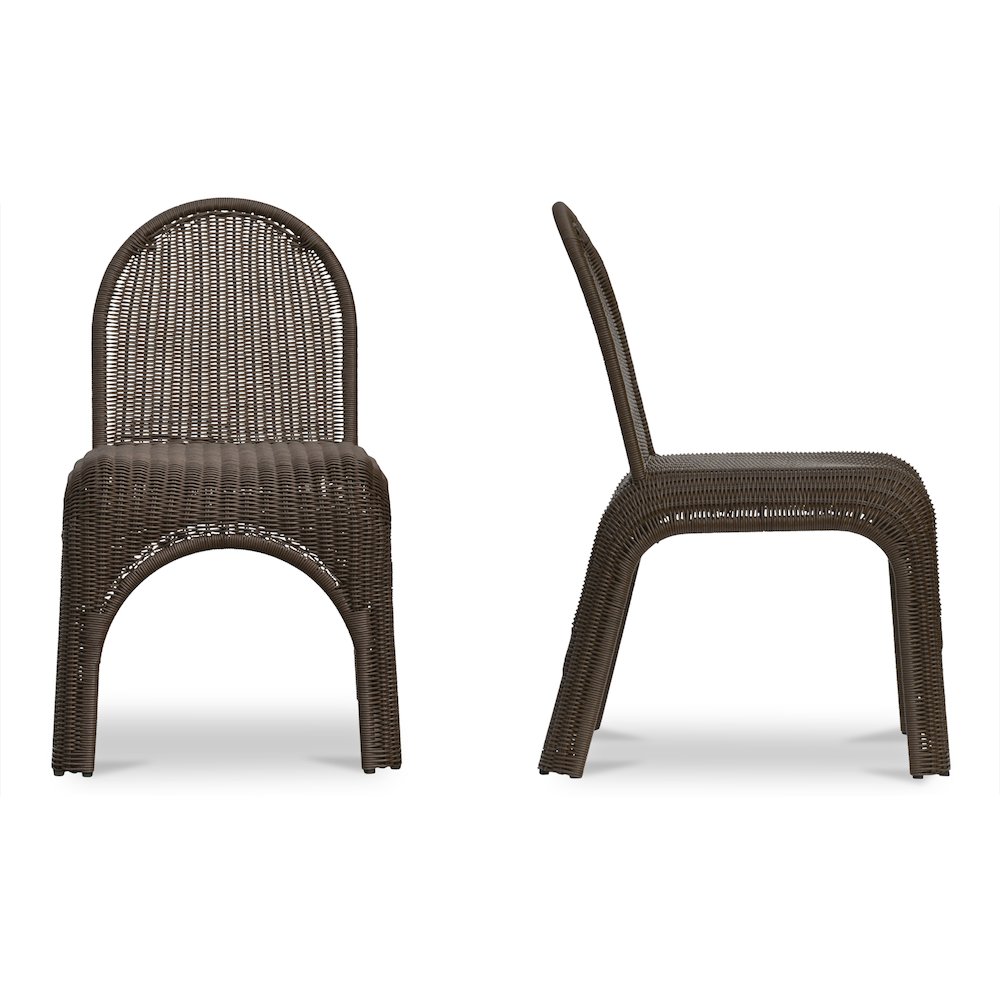 Kendall Outdoor Dining Chair Brown-Set of Two