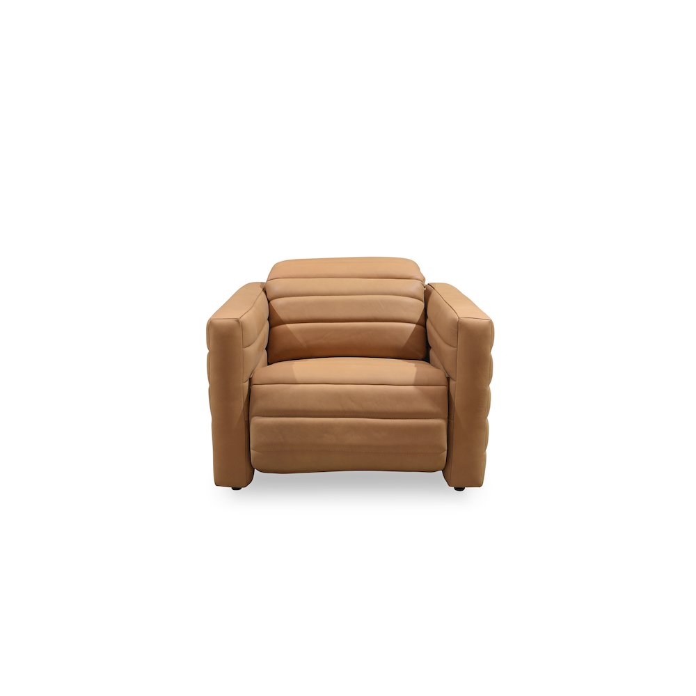 Juno Power Recliner Chair Tan Leather