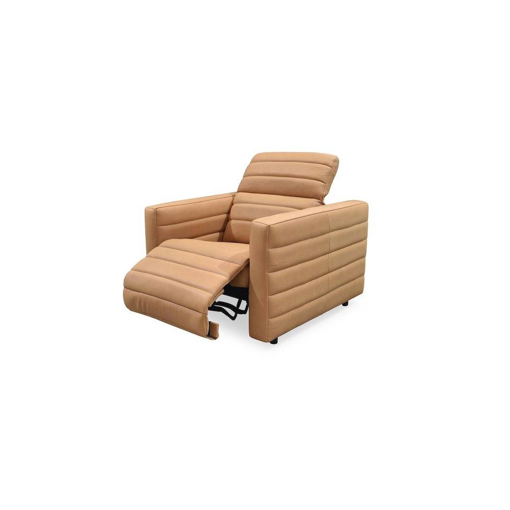 Juno Power Recliner Chair Tan Leather