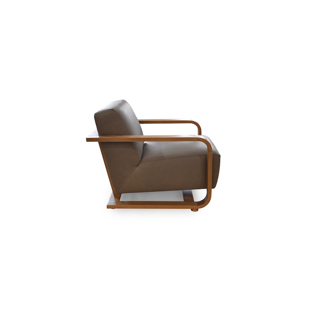 Eckersley Lounge Chair Cool Brown Leather