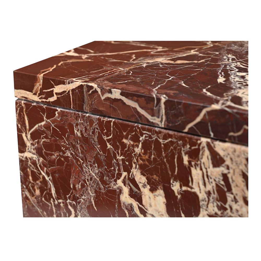 Rosa Accent Table Rosso Levanto Marble
