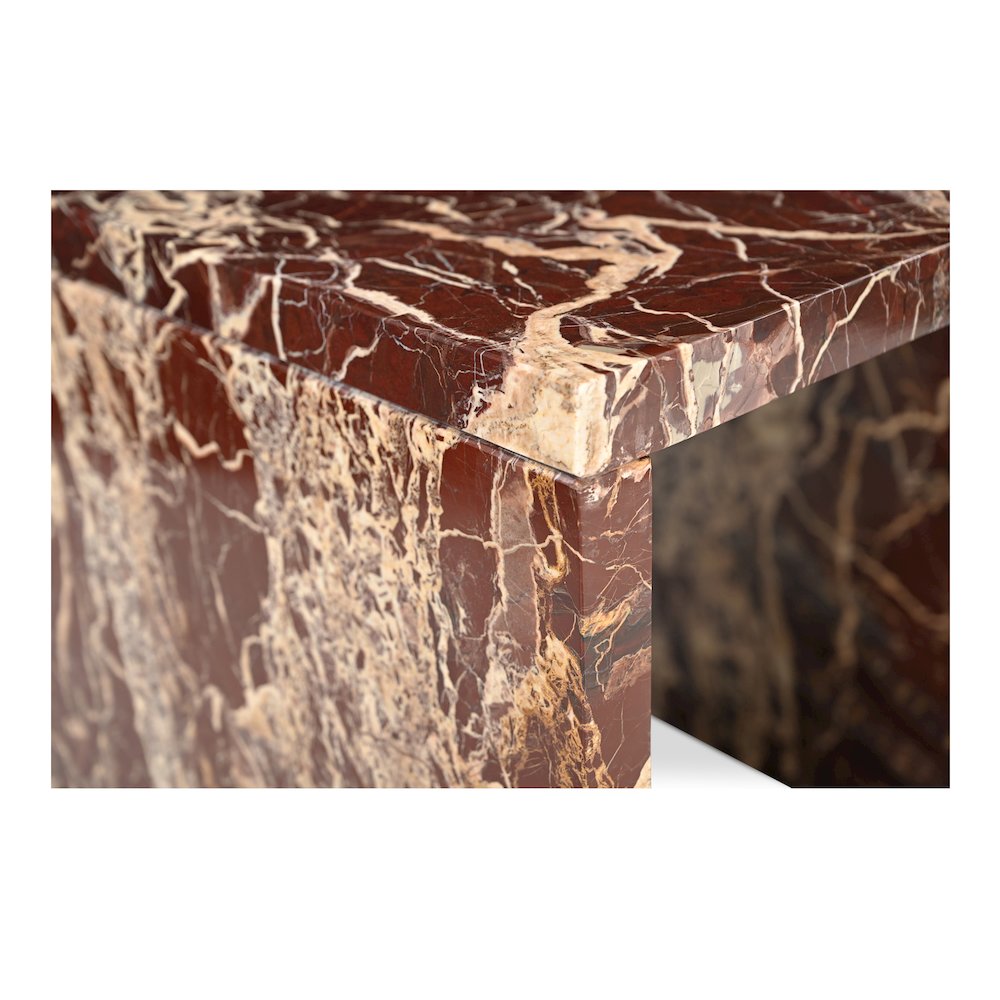 Rosa Accent Table Rosso Levanto Marble
