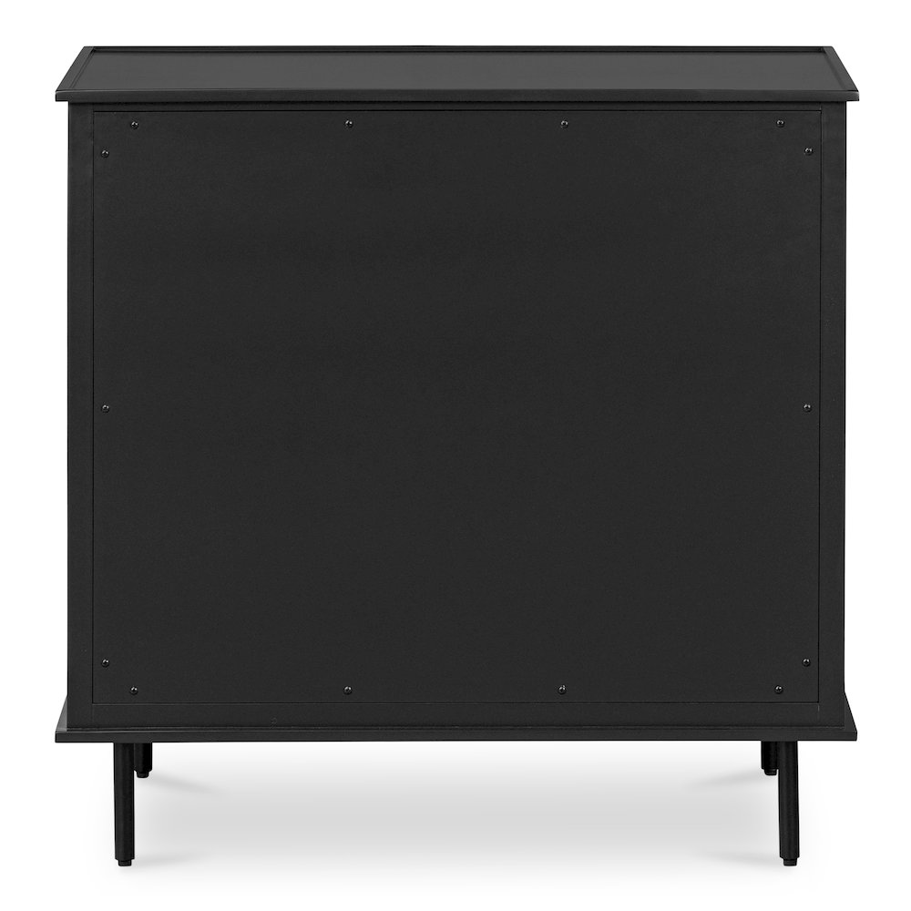 Reagan 3 Drawer Nightstand Black