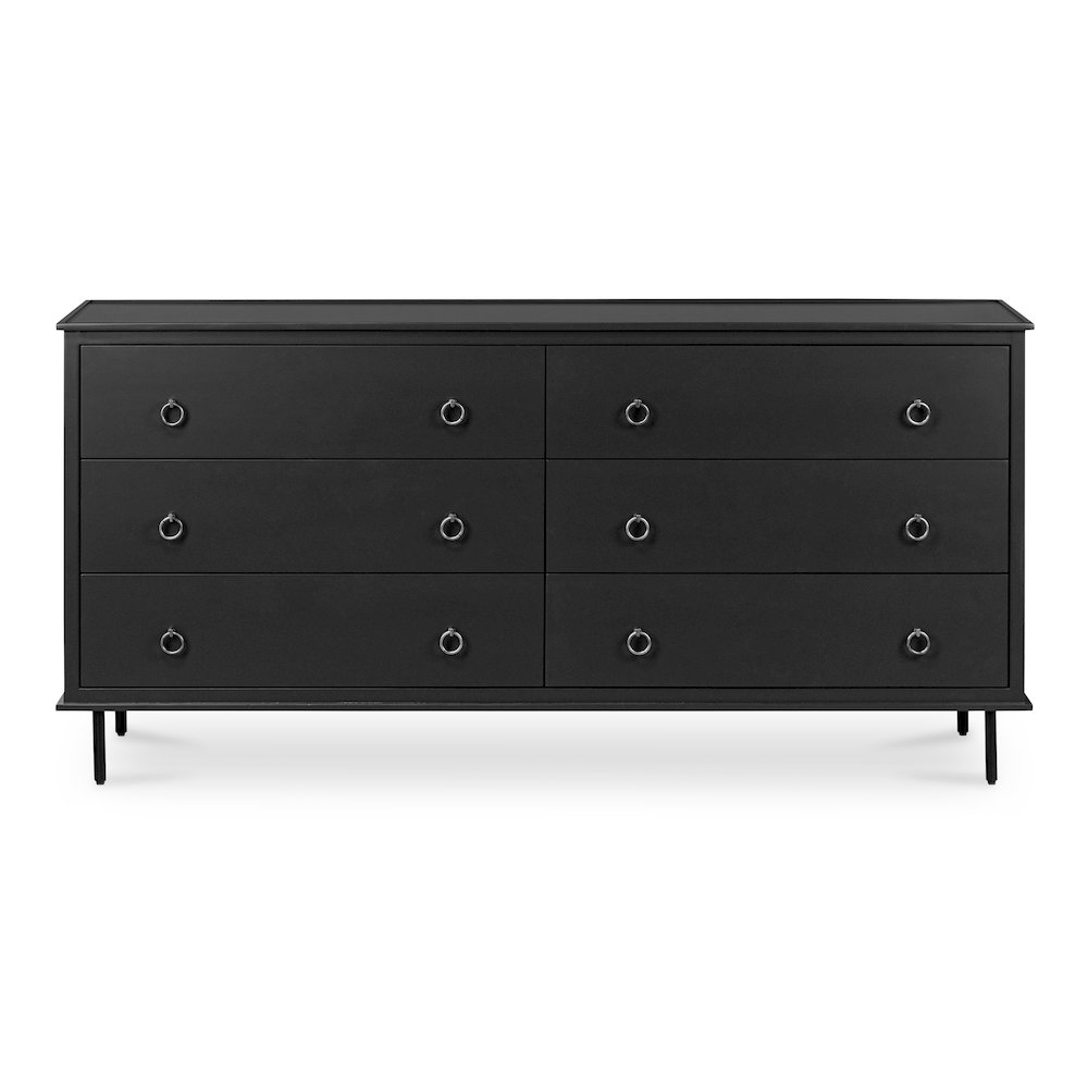 Reagan 6 Drawer Dresser Black