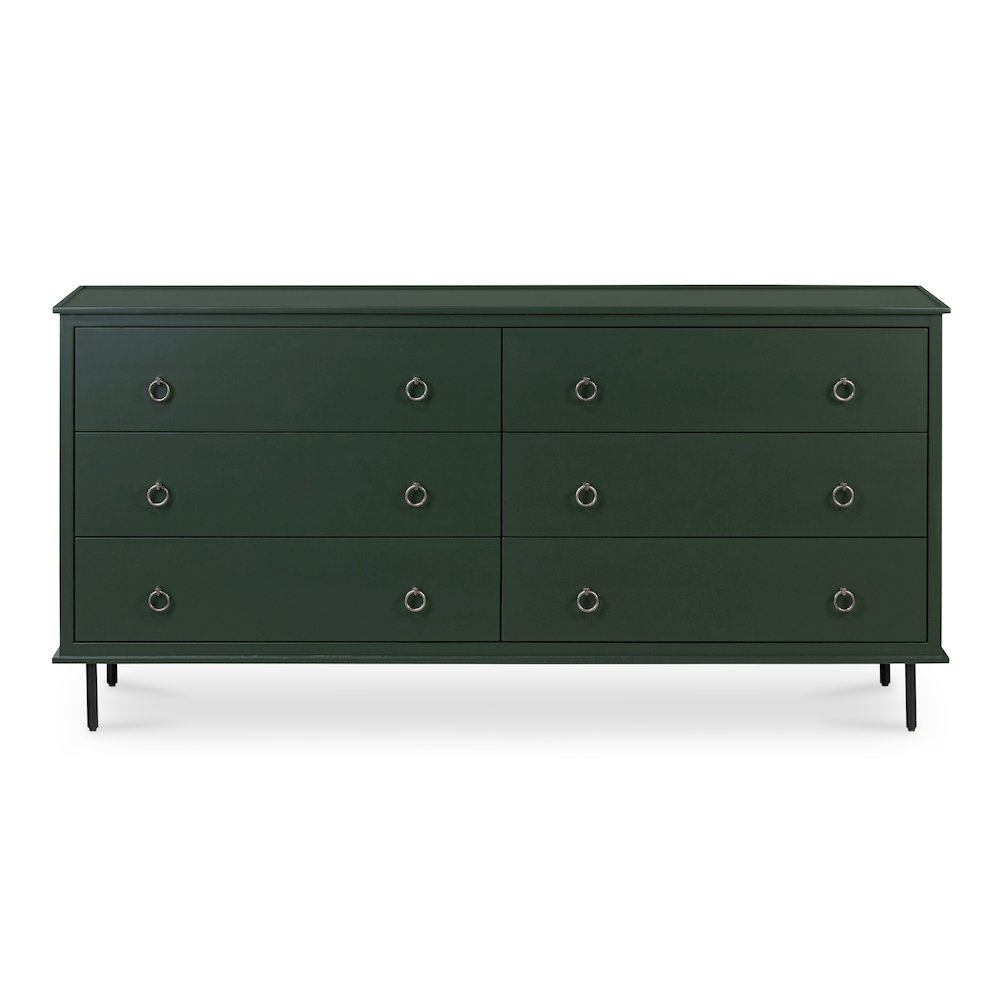 Reagan 6 Drawer Dresser Deep Green