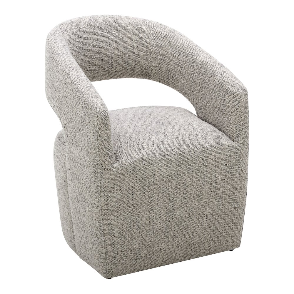 Barrow Rolling Dining Chair Grey Storm