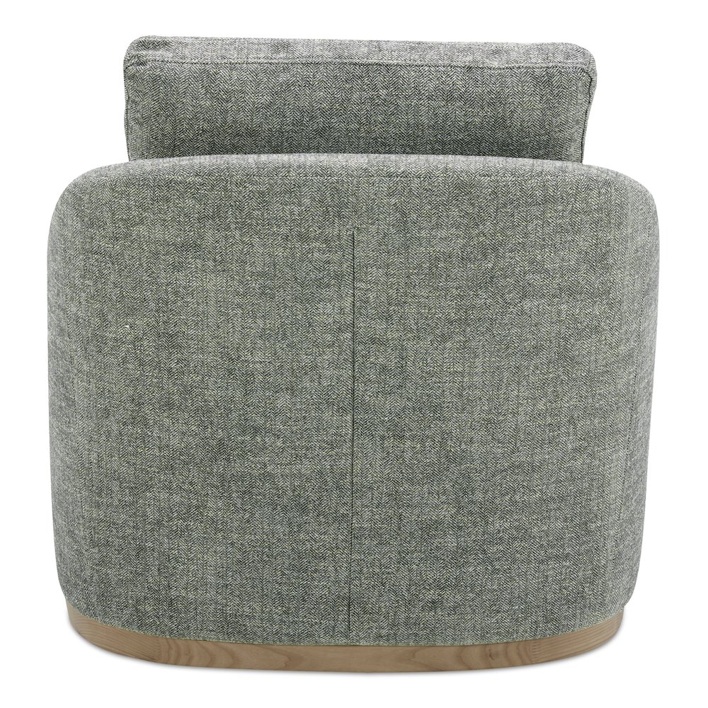 Linden Swivel Chair Slated Moss