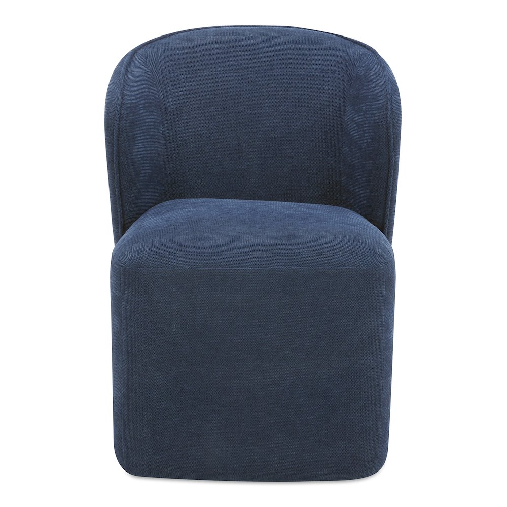 Larson Rolling Dining Chair Navy blue