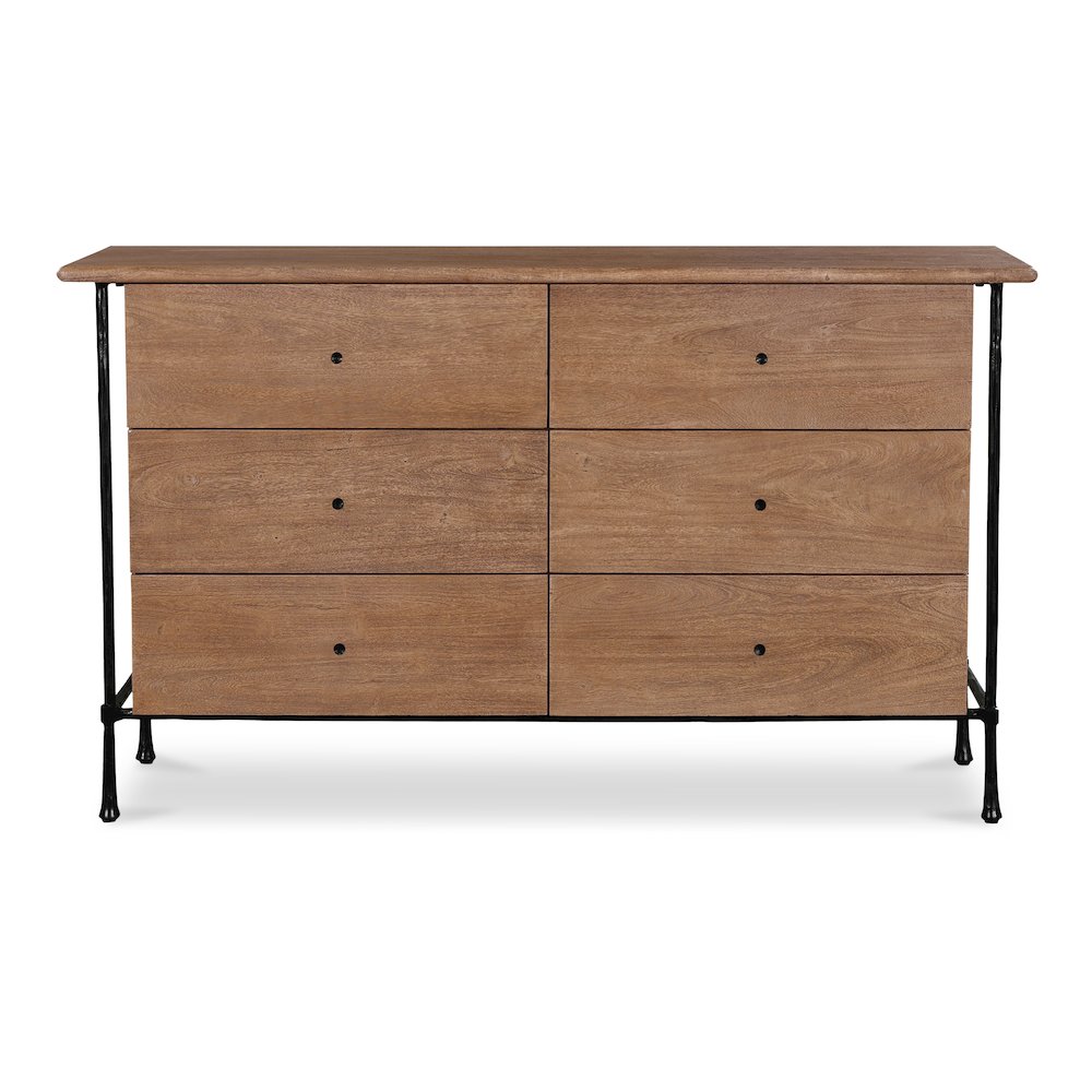 Rene 6 Drawer Dresser Brown