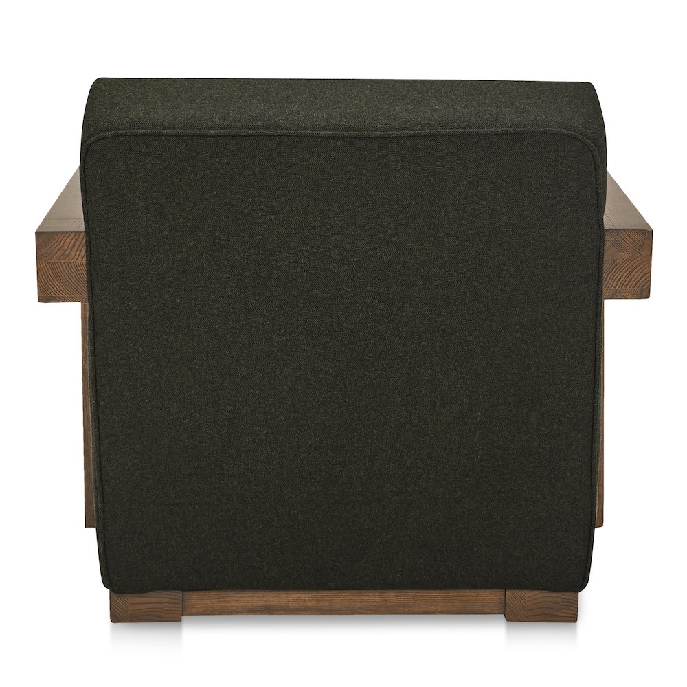 Garnet Lounge Chair Olive Wool Blend