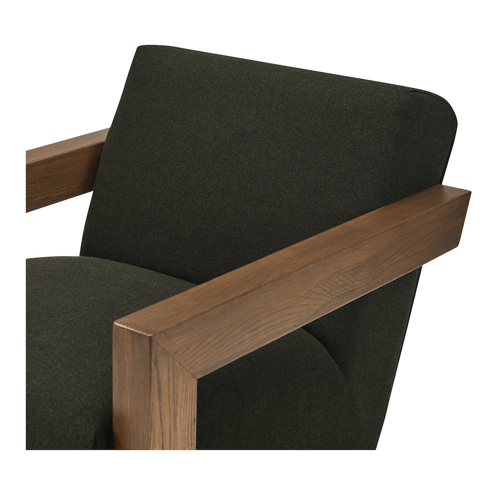 Garnet Lounge Chair Olive Wool Blend