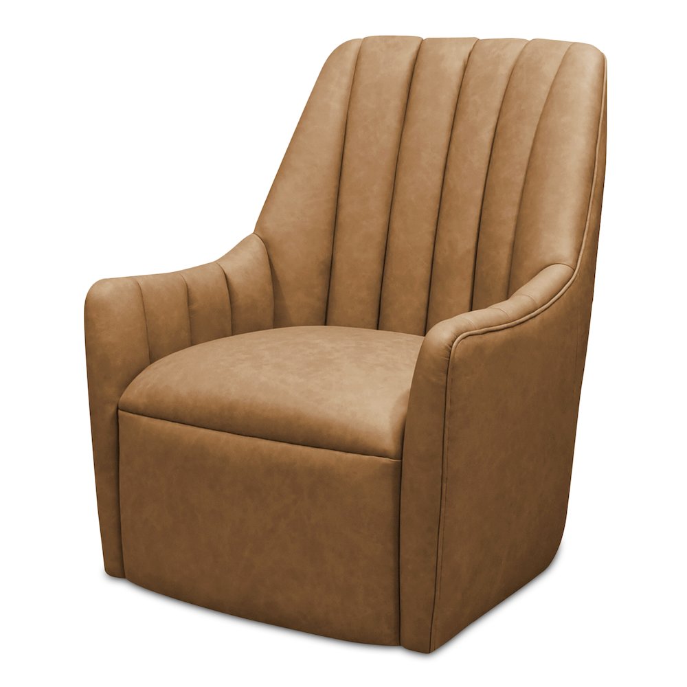 Bowie Swivel Chair Tan Leather