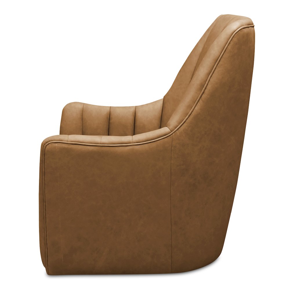 Bowie Swivel Chair Tan Leather