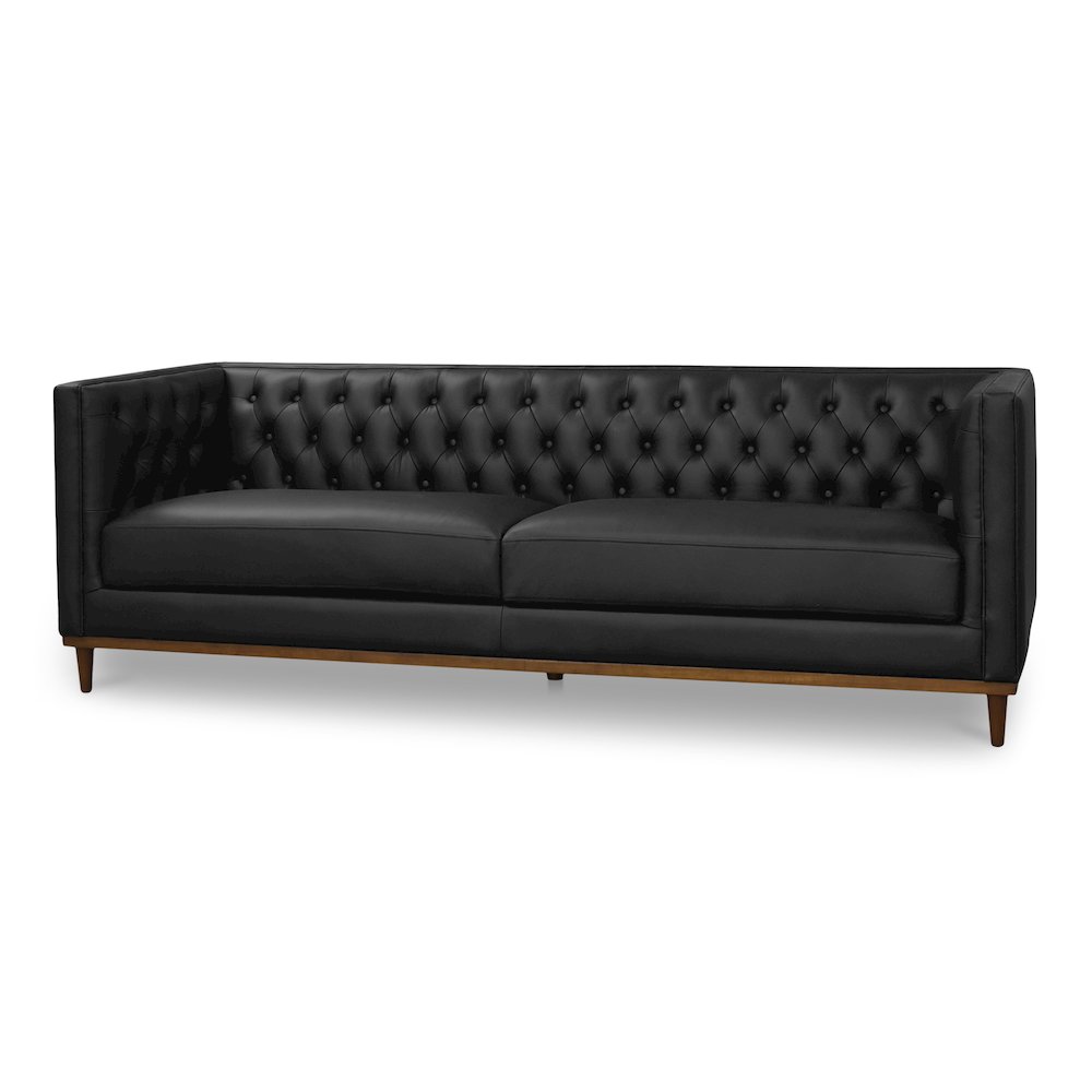 Fielder Sofa Black Leather