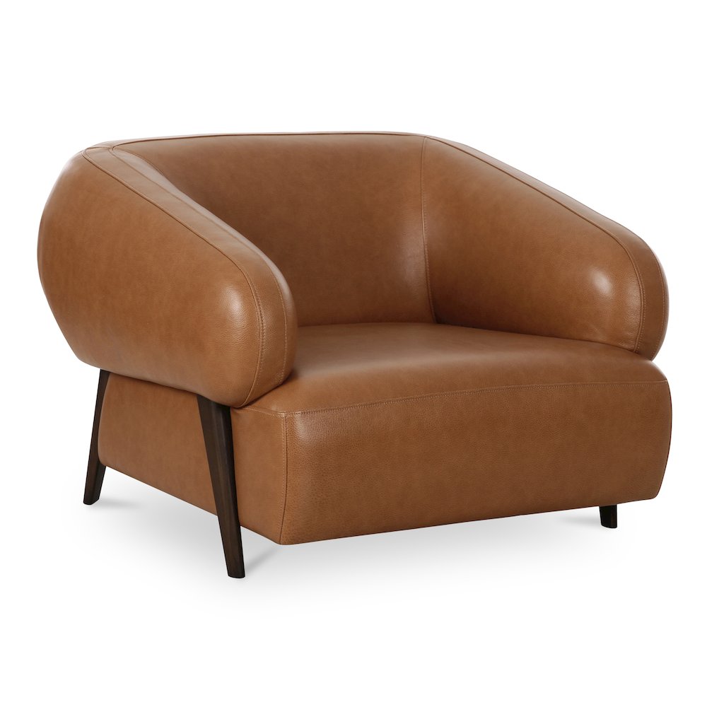 Devlin Lounge Chair Tan Leather