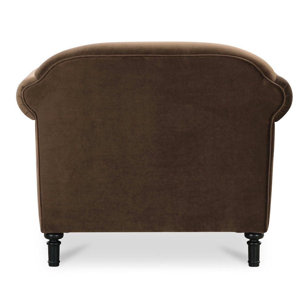 Harmony Accent Chair Dark Brown Faux Mohair