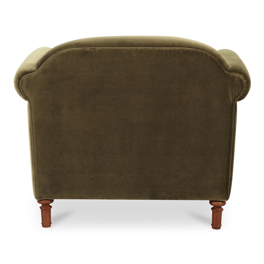 Harmony Accent Chair Dark Green Faux Mohair