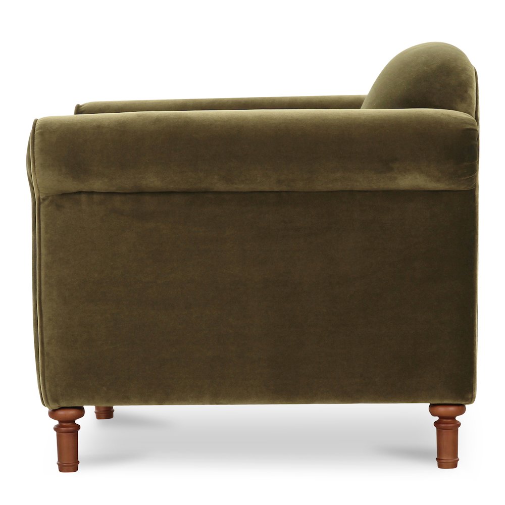 Harmony Accent Chair Dark Green Faux Mohair