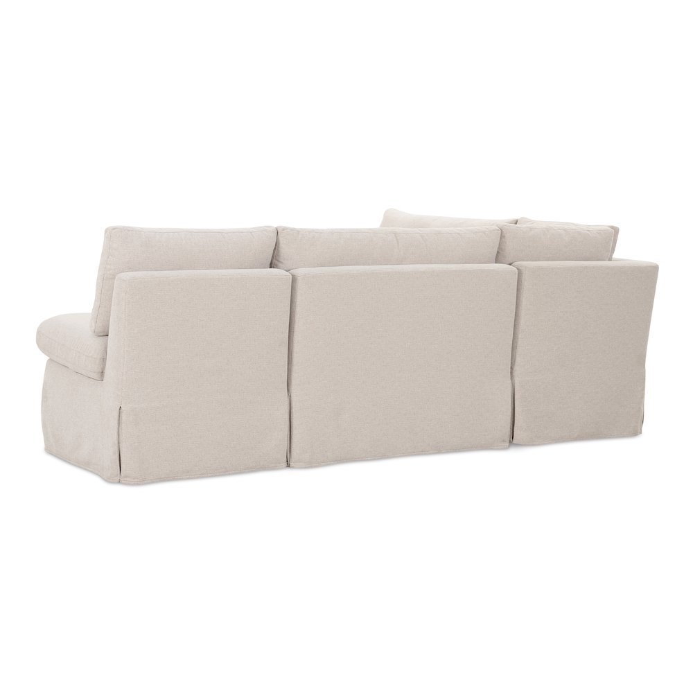 Fable Slipcover Dining Banquette L-Shape Beige 96In