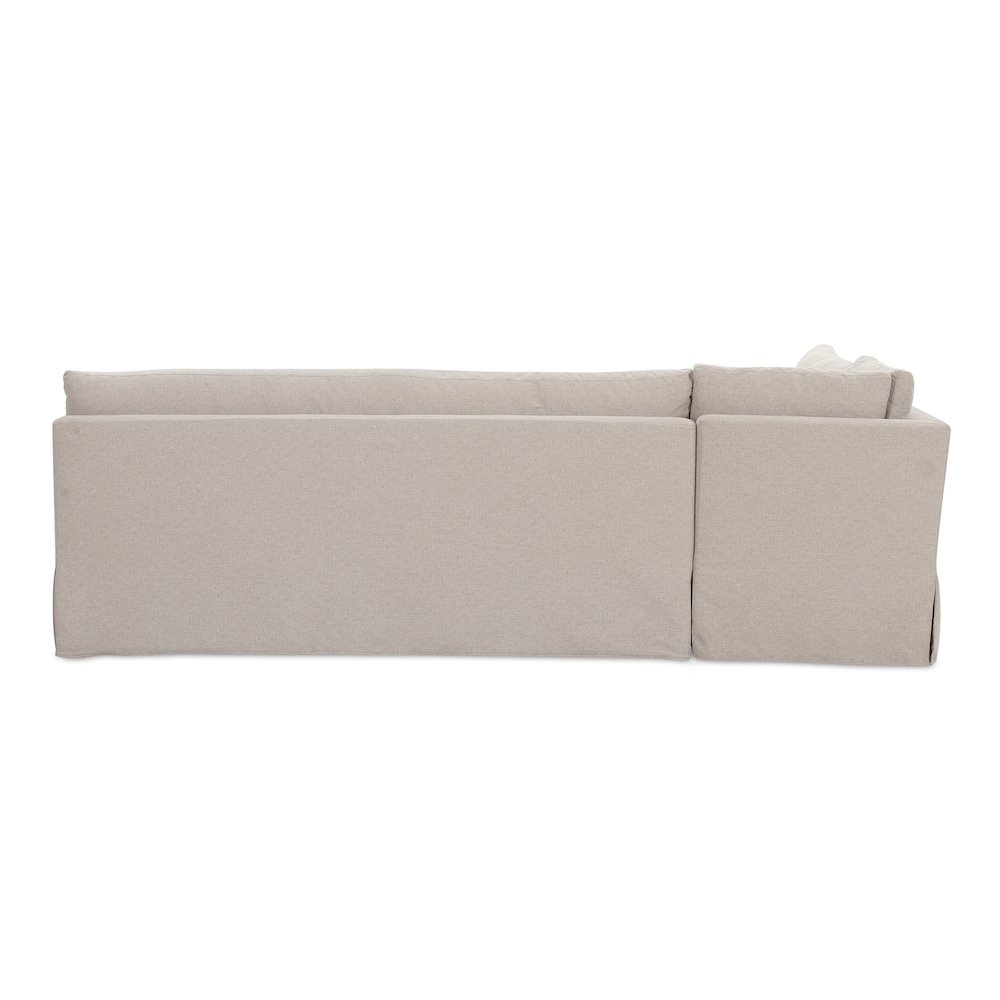 Fable Slipcover Dining Banquette L-Shape Beige  100.5In