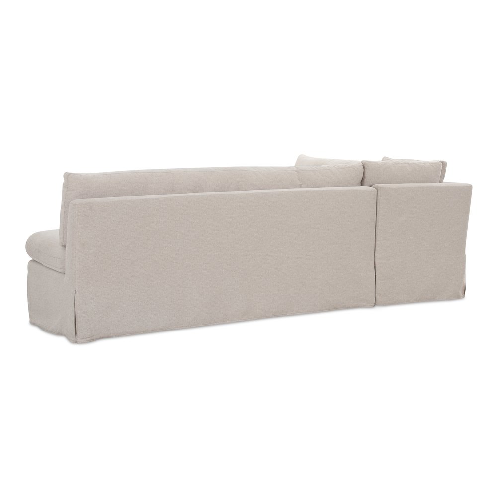 Fable Slipcover Dining Banquette L-Shape Beige  100.5In