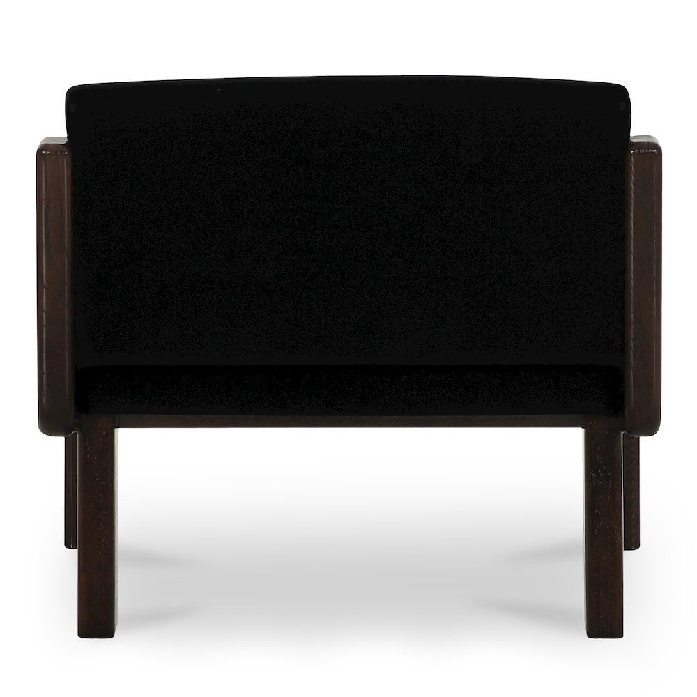 Edie Accent Chair Black Faux Mohair