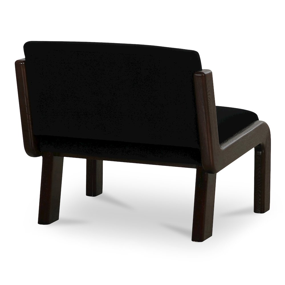 Edie Accent Chair Black Faux Mohair