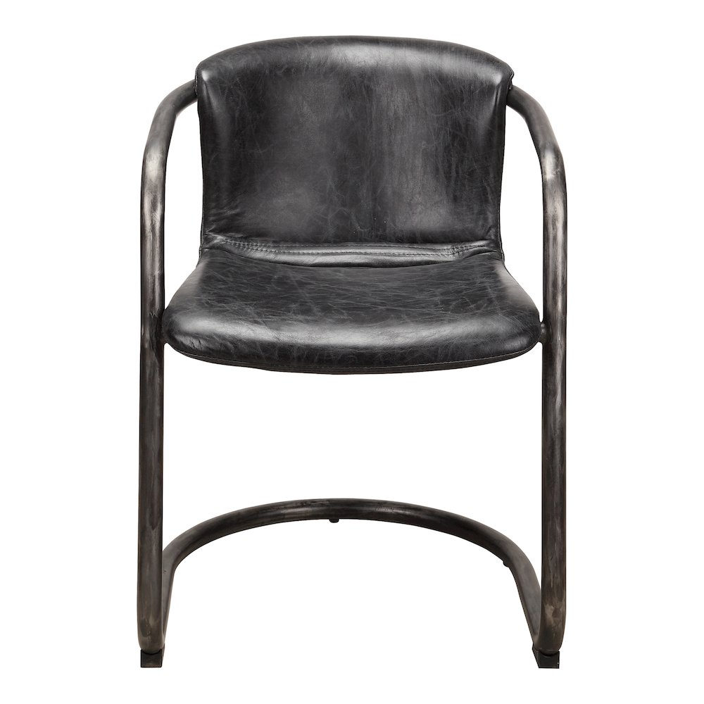 Freeman Dining Chair Onyx Black Leather – Set Of Two