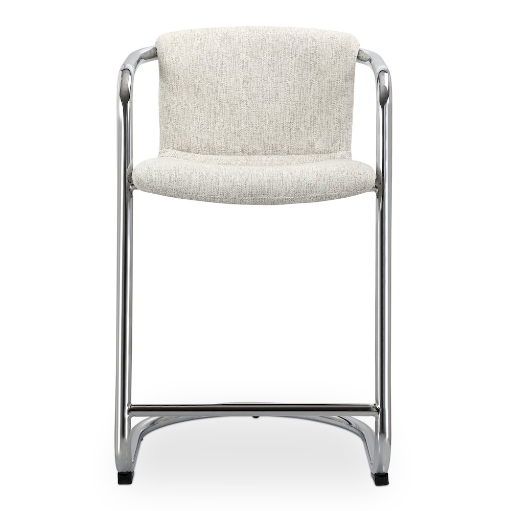 Freeman Chrome Frame Counter Stool Blended Cream – Set Of Two