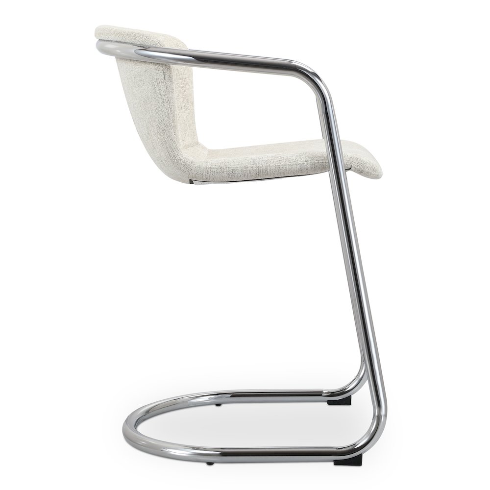 Freeman Chrome Frame Counter Stool Blended Cream – Set Of Two