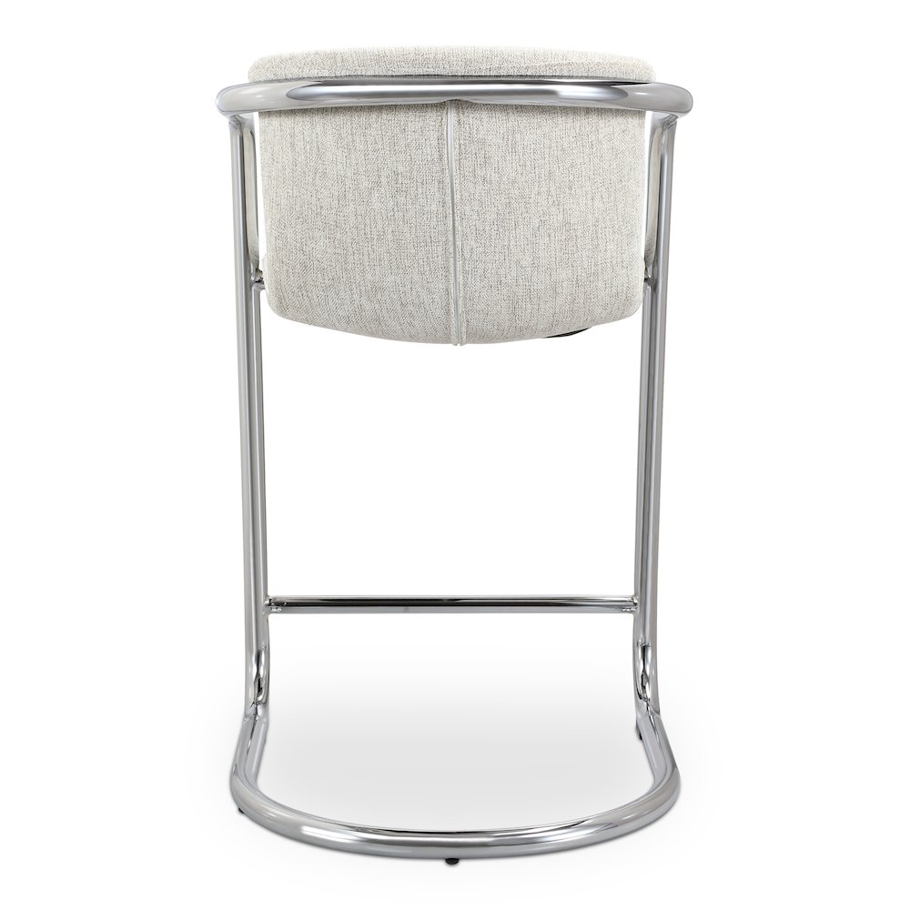 Freeman Chrome Frame Counter Stool Blended Cream – Set Of Two