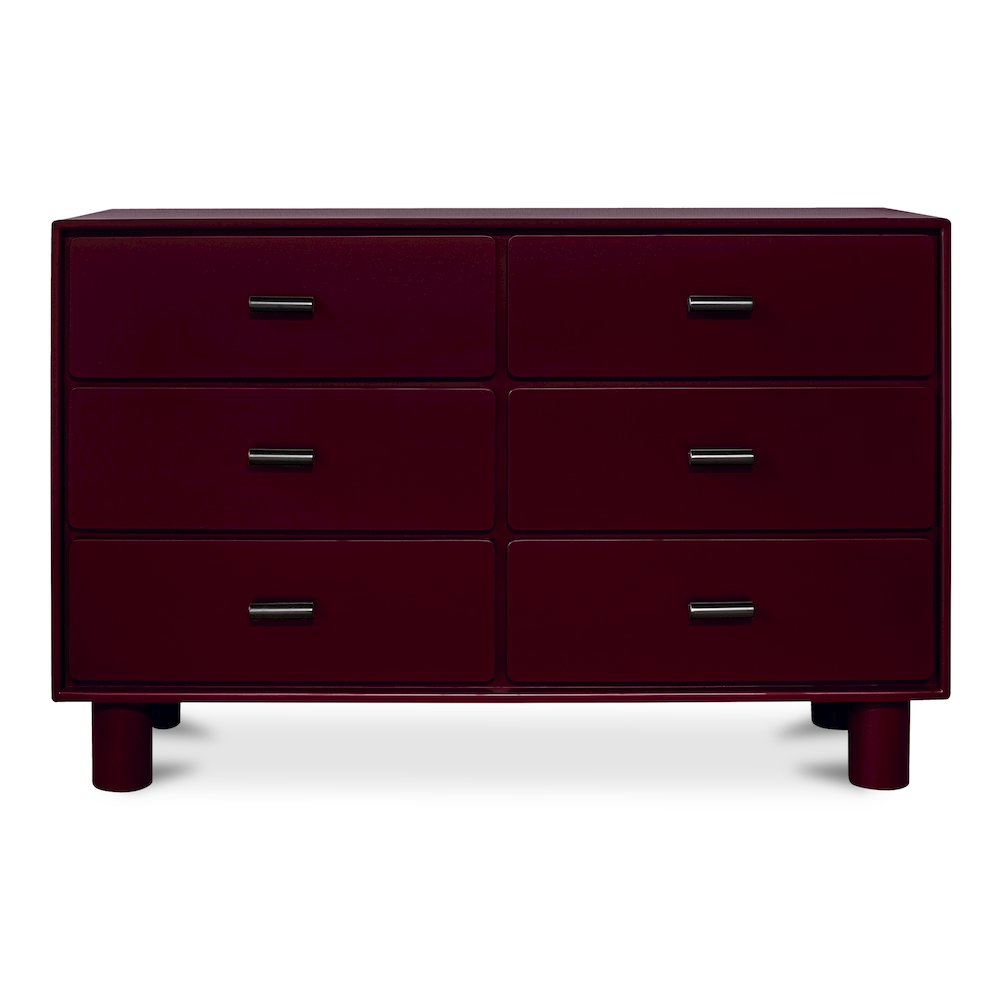 Jolene 6 Drawer Dresser Deep Red