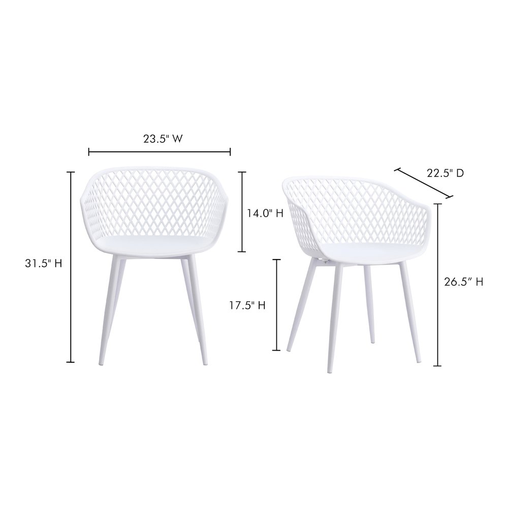 Piazza Outdoor Chair White – Set Of Two