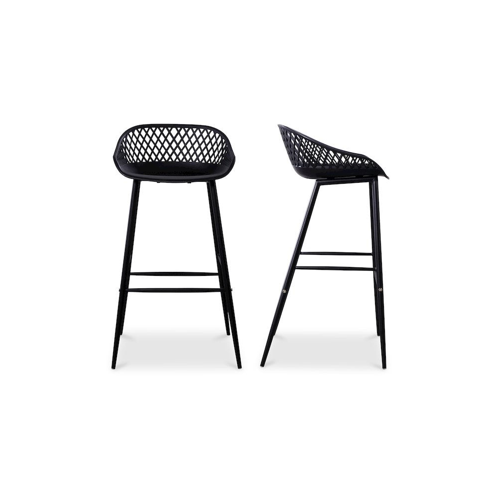 Piazza Outdoor Barstool Black – Set Of Two