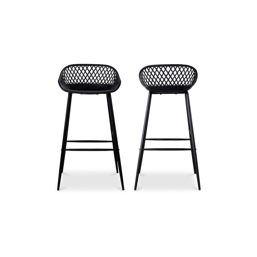 Piazza Outdoor Barstool Black – Set Of Two