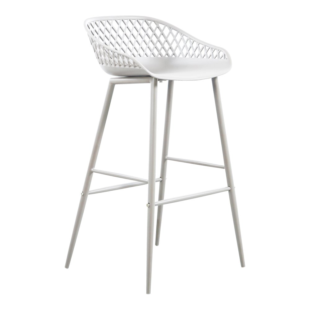 Piazza Outdoor Barstool White – Set Of Two