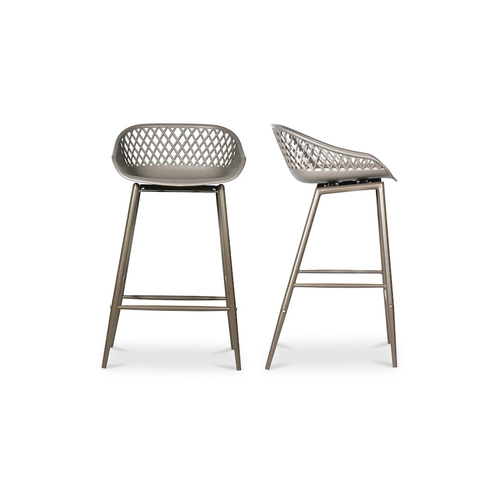 Piazza Outdoor Counter Stool Grey – Set Of Two