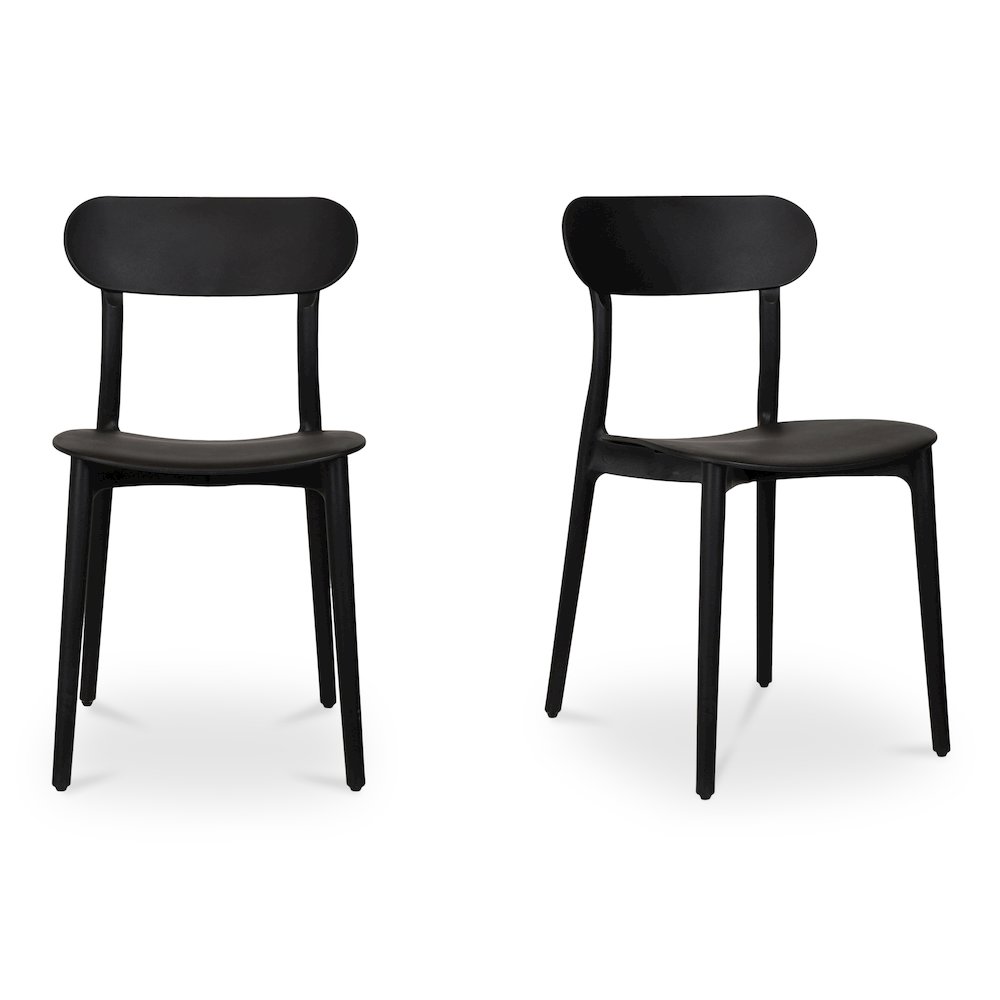 Kent Outdoor Dining Chair Black – Set Of Two
