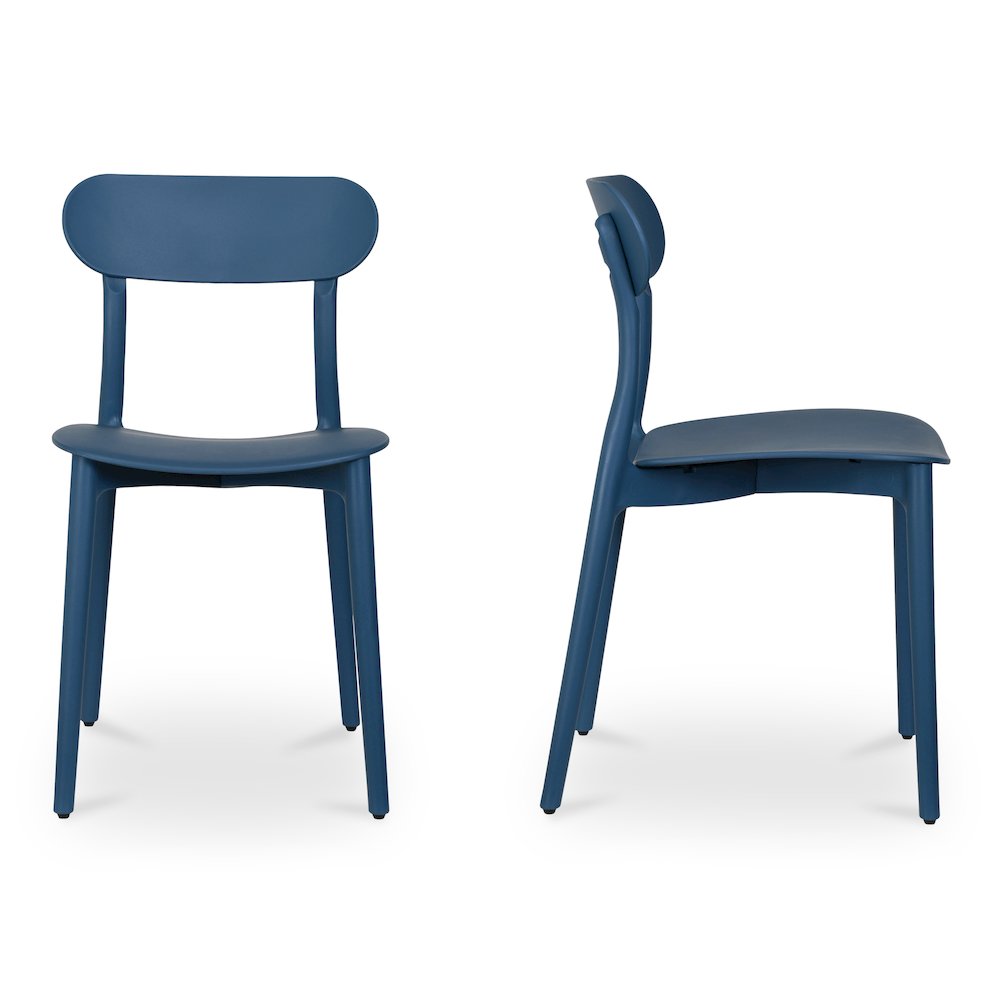 Kent Outdoor Dining Chair Navy – Set Of Two