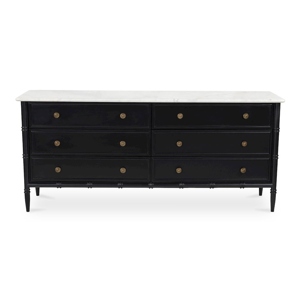Eleanor 6 Drawer Dresser Black