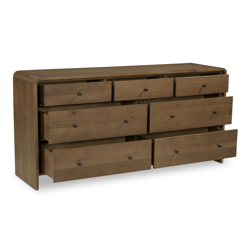 Riley 7 Drawer Dresser Oak