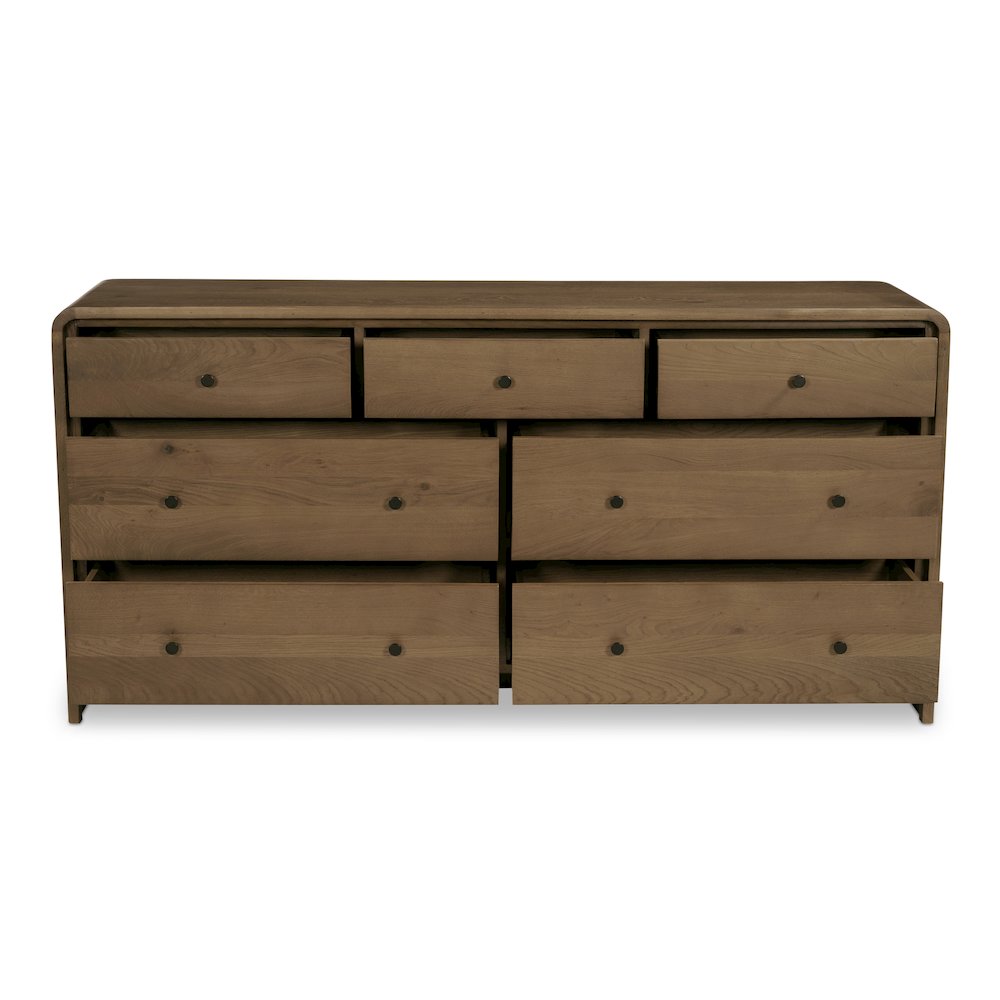 Riley 7 Drawer Dresser Oak
