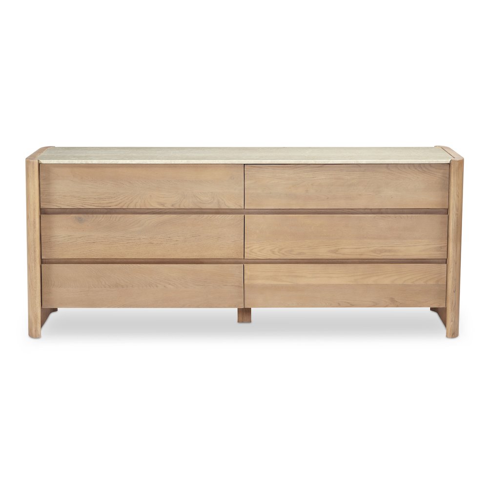 Lane 6 Drawer Dresser Natural